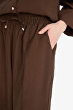 Wide Leg Modal Kumaş Pantolon Yüksek Bel Düz Paça Geniş Paça