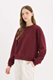 DeFacto Regular Fit Bisiklet Yaka Kalın Basic Düz Sweatshirt D6645AX25SPBR248