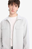 DeFacto 	Regular Fit Çift Cepli Twill Uzun Kollu Gömlek E7689AX25SPGR296