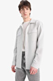 Regular Fit Çift Cepli Twill Uzun Kollu Gömlek