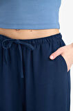 DeFacto Keten Karışımlı Pantolon Wide Leg Geniş Bol Paça Üç Cepli Normal Bel Basic Düz Standart Boy	 C4545AX25SPNV248