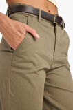Carrot Fit Gabardin Kemerli Pantolon Cepli Yüksek Bel
