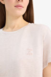 DeFacto Regular Fit Pijama Takımı Kısa Kollu Pijama Üstü Esnek Belli Uzun Pijama Altı-Fall in Love E5820AX25SPBG588