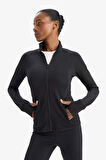 DeFactoFit Fitted Dik Yaka Sporcu Fermuarlı Sweatshirt Hırka E7755AX25SPBK81