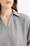 DeFacto Relax Fit Polo Yaka Basic Düz Uzun Kollu Tişört E8681AX25SPGR210
