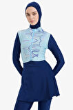 Regular Fit Hızlı Kuruyan Baskılı 5'li Burkini Takım
