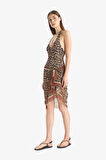 Regular Fit Leopar Desenli Şifon Pareo-Fall in Love