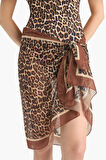 Regular Fit Leopar Desenli Şifon Pareo-Fall in Love