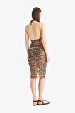 Regular Fit Leopar Desenli Şifon Pareo-Fall in Love