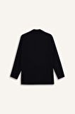 Oversize Geniş Kalıp Basic Düz Blazer Ceket