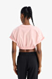 DeFactoFit Cropped Fit Bisiklet Yaka Baskılı Sporcu Kısa Kollu Tişört D9035AX25SPPN243
