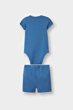 DeFacto Erkek Bebek 2'li Takım Dinazor Baskılı Kısa Kollu Fitilli Kaşkorse Kısa Kollu ÇIçılt Body Şort E8228A525SMBE105
