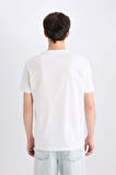 DeFacto %100 Pamuk Regular Fit Bisiklet Yaka Baskılı Kısa Kollu Tişört E0584AX25SMWT34