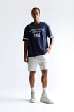 DeFacto %100 Pamuk NBA Wordmark Oversize Geniş Kalıp Bisiklet Yaka Kısa Kollu Tişört E3011AX25AUNV94