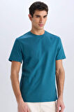 DeFacto New Regular Fit Bisiklet Yaka Basic Düz %100 Pamuk Kısa Kollu Tişört V7699AZ25SPIN250