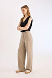 DeFacto Standart Boy Kumaş Pantolon Wide Leg Geniş Bol Paça Basic Düz Yüksek Bel C6402AX25SPBN592