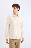 DeFacto Regular Fit Polo Yaka Pamuklu Uzun Kollu Gömlek D6100AX25SPER140