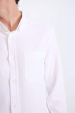 DeFacto Slim Fit Dar Kesim Polo Yaka Dokulu Uzun Kollu Beyaz Gömlek T2066AZ25SPWT34