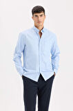 Regular Fit Polo Yaka Oxford Uzun Kollu Gömlek