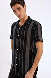 DeFacto Regular Fit Yazlık Polo Yaka Pamuklu Kısa Kollu Gömlek D7662AX25SPBK81