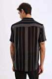 DeFacto Regular Fit Yazlık Polo Yaka Pamuklu Kısa Kollu Gömlek D7662AX25SPBK81