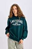 DeFacto Regular Fit Kapüşonlu Baskılı Kalın Sweatshirt E3331AXNSGN86