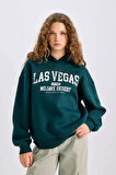 DeFacto Regular Fit Kapüşonlu Baskılı Kalın Kumaş Sweatshirt E3331AXNSGN86