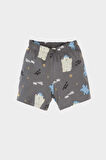 DeFacto Erkek Bebek Pijama Takımı Desenli Kısa Kollu Penye Üst Beli Lastikli Şort E1180A525HSGR310