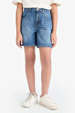 DeFacto Kız Çocuk Jean Şort E0110A825SMNM63