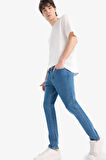 Carlo Skinny Fit Normal Bel Dar Paça Düz Paça Jean Pantolon