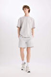 DeFacto Slim Fit Dar Kesim Dar Paça Basic Düz Şort B8674AX25SPGR184
