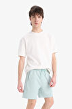 DeFacto Slim Fit Dar Kesim Dar Paça Basic Düz Şort B8674AX25SPGN1093