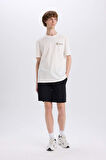 DeFacto %100 Pamuk Slim Fit Dar Kesim Dar Paça Cepli Basic Düz Şort B8673AX25SMBK81