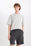 DeFacto %100 Pamuk Slim Fit Dar Kesim Dar Paça Cepli Basic Düz Şort B8673AX25SMAR104
