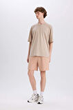 DeFacto %100 Pamuk Slim Fit Dar Kesim Dar Paça Cepli Basic Düz Şort B8673AX25SMBG790