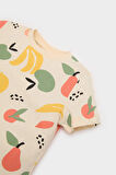 Erkek Bebek Pijama Takımı Meyve Desenli Kısa Kollu Penye Üst Şort