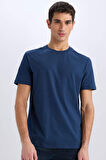 DeFacto New Regular Fit Bisiklet Yaka Basic Düz %100 Pamuk Kısa Kollu Tişört V7699AZ25SPNV241
