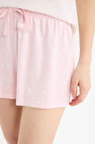 Regular Fit Beli Lastikli Şort Pijama Altı-Fall in Love