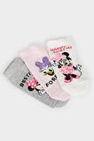 Kız Çocuk Disney Mickey Mouse &Friends Hayvan Temalı 3'lü Pamuklu Patik Çorap