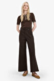 Wide Leg Gabardin Kışlık Pantolon Cepli Yüksek Bel Geniş Paça