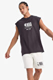 DeFactoFit NBA Wordmark Oversize Geniş Kalıp Bisiklet Yaka Atlet E2750AX25SMAR210
