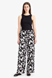 Wide Leg Poplin Kumaş Pantolon Yüksek Bel Uzun Boy Geniş Paça