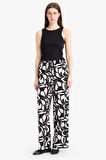 Wide Leg Poplin Kumaş Pantolon Yüksek Bel Uzun Boy Geniş Paça