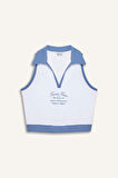 DeFactoFit Crop Polo Yaka Baskılı Sporcu Atlet B4581AX25SPWT36
