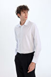 DeFacto Regular Fit Polo Yaka Uzun Kollu Beyaz Gömlek E3242AX25SPWT32