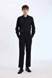 DeFacto Regular Fit Polo Yaka Uzun Kollu Siyah Gömlek E3242AX25SPBK27