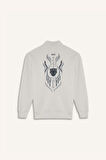 DeFacto Marvel Boxy Fit Dik Yaka Fermuarlı Sırt Baskılı Sweatshirt D6771AX25SPGR503