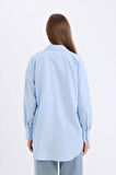 DeFacto Relax Fit Basic Düz Oxford Uzun Kollu Tesettür Gömlek Tunik B8309AX25SPBE409