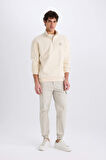 DeFacto Comfort Regular Fit Rahat Kalıp Fermuarlı Dik Yaka Baskılı Sweatshirt C6132AX25SPBG700