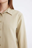 DeFacto Relax Fit Basic Düz Poplin Uzun Kollu Gömlek Tunik D7341AX25SPKH142